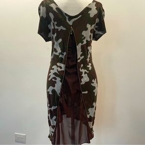 Ashley Stewart Camouflage Mini Dress